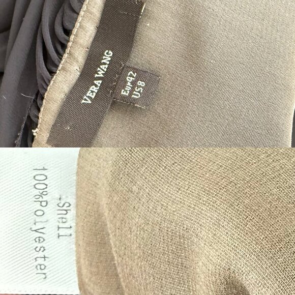 VERA WANG 2006 Vintage Runway Grecian Gown Draped Embellished Long Maxi Dress - Picture 8 of 9